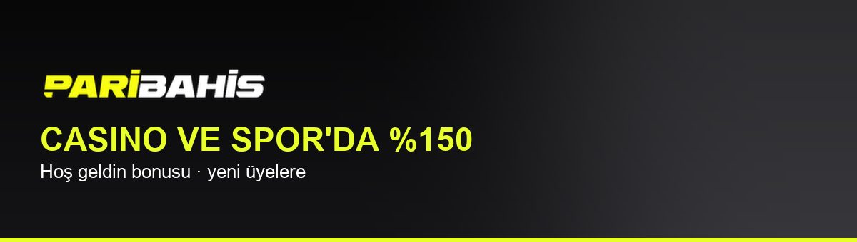Paribahis hoş geldin bonusu %100 10.000 ₺ + 150 freespin